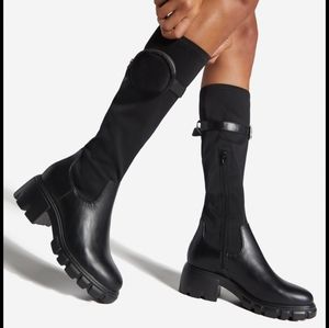Wide Calf Stretch Knee High Boot